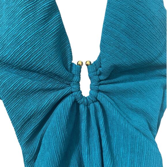 NWT! PQ Swim Plunge Detail One Piece in Turquoise Tides - Size Small - Picture 6 of 11